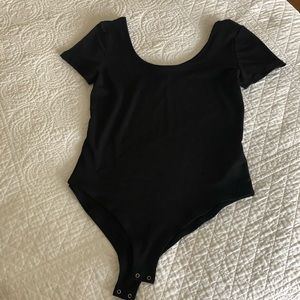 Black scoop-neck Forever 21 bodysuit